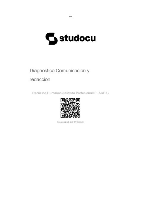 Diagnostico Comunicacion Y Redaccion Diagnostico Comunicacion Y