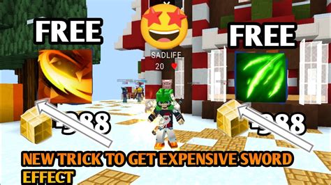 How To Get Legendary Sword Effect That Cost Gc For Free Bedwars