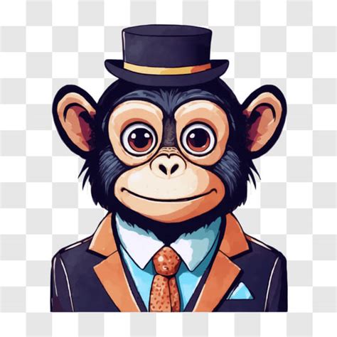 Baixe Macaco Elegante Em Traje Formal Cartoons Creative Fabrica