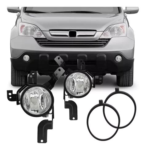 Kit Farol Milha Cr V 2007 2008 2009 Moldura Preta Parcelamento