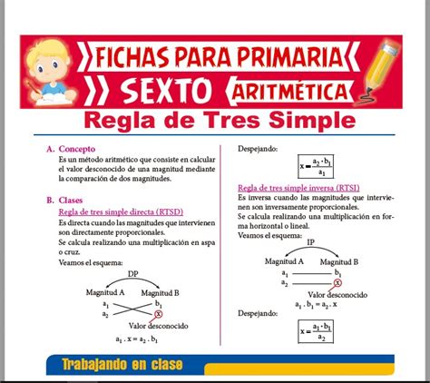 Regla De 3 Simple Para Sexto De Primaria Actividades Educativas 2023