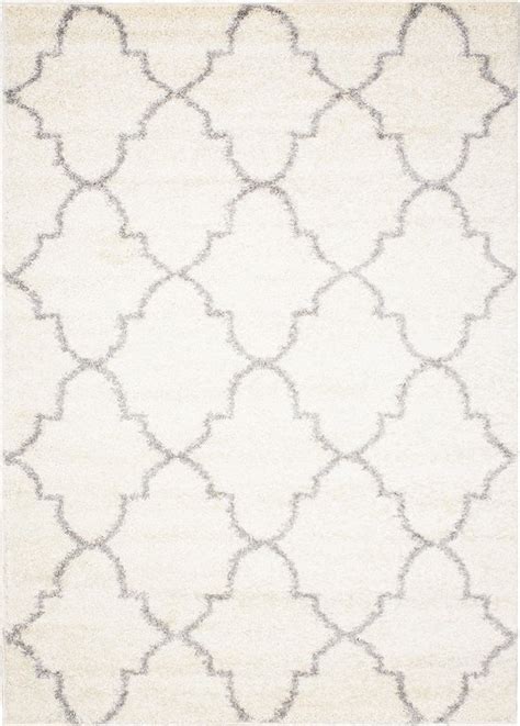 Tapiso Delhi Vloerkleed Hoogpolig Trellis Beige Kleed Tapijt Maat