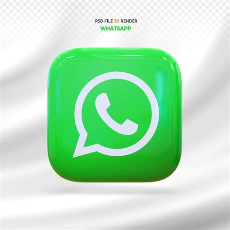 Logotipo De Redes Sociales De Whatsapp D Render Archivo Psd Premium