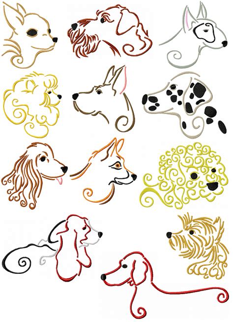 Stylish Dogs Ii Commercial Embroidery Machine Machine Embroidery