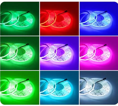 Rgb Colour Change Dimmable Addressable Cob Led Strip Light Kit Derun Led