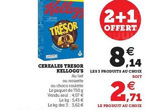 Offre C R Ales Tr Sor Kellogg S Chez Super U