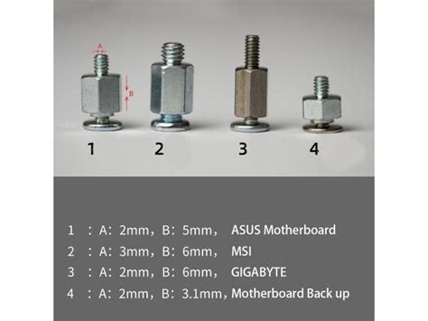 PCIe NVMe M 2 SSD Mounting Screws Kit For Asus Gigabyte ASRock Msi