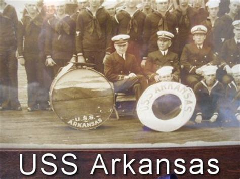 Vintage USS Arkansas BB 33 Navy Crew Photo Framed