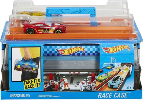 Hot Wheels Juego De Pistas De Carrera Con Ruedas Calientes Lanzador Doble Para Carreras De Lado