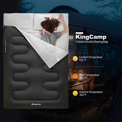 Kingcamp Double Sleeping Bag For Season Backpacking Camping Hiking