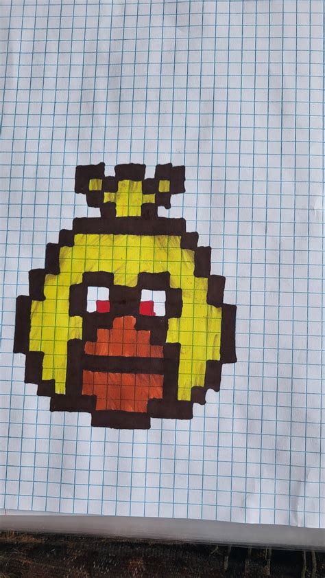 Chica Head Pixel Art by ChristopherTheCat200 on DeviantArt