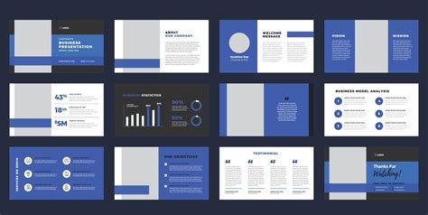 Business Presentation Brochure Guide Design or Pitch Deck Slide ...