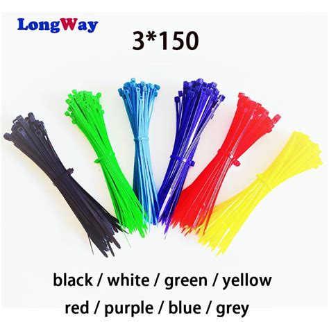 150mm Self Locking Nylon Cable Ties 3mm Width 100pcs Self Locking