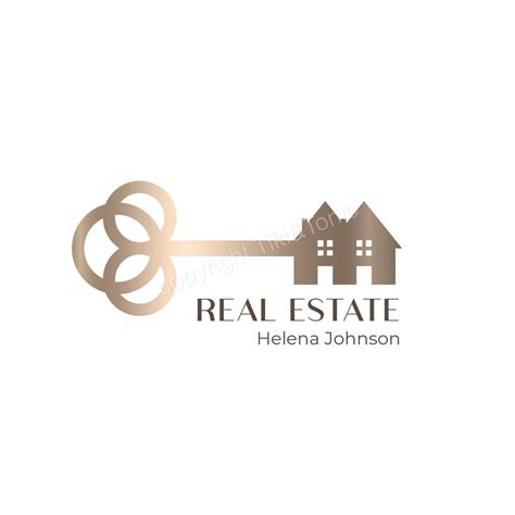 Real Estate Logo Design Premade Logo Design Gold Key Logo House Logo