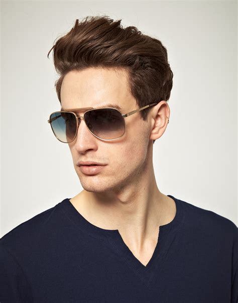 Lyst Alexander Mcqueen Alexander Mcqueen Wood Aviator Sunglasses In Metallic For Men