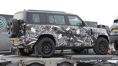 Land Rover Defender Svx Spied Up Close Showing Rugged