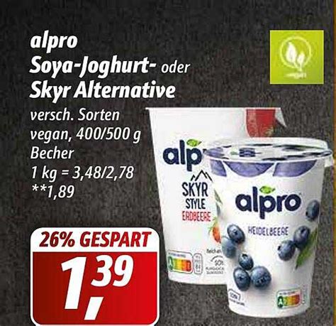 Alpro Soya Joghurt Oder Skyr Alternative Angebot Bei Simmel Prospekte De