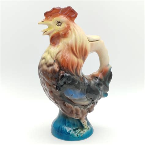 Штоф "Петух", фаянс, роспись, Кировский фаянсовый завод, СССР, 1957 ...