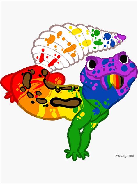 Gay Pride Leopard Gecko Sticker For Sale By Packymae Redbubble