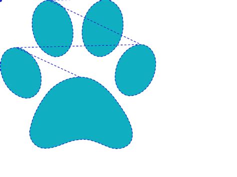 Blue Paw Print Clip Art at Clker.com - vector clip art online, royalty ...