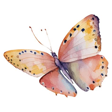 Free Watercolor Butterfly Illustration Png With Transparent