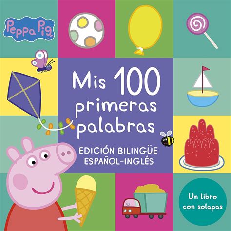 Amazon Peppa Pig Libro de cartón con solapas Mis 100 primeras