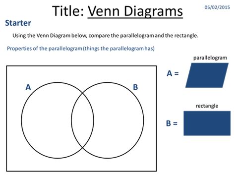 Introducing And Interpreting Venn Diagrams Teaching Resources