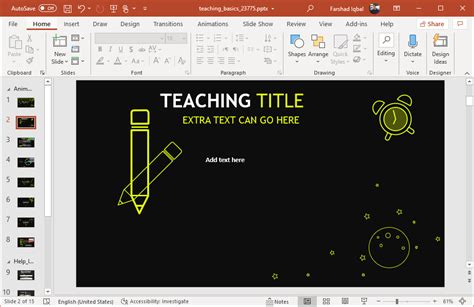 Animated Teaching Basics Powerpoint Template