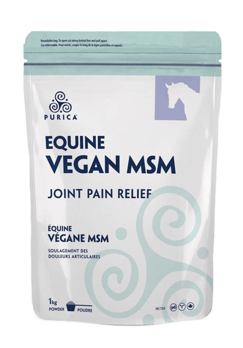 Purica Equine Vegan Msm Joint Pain Relief Powder For Pets