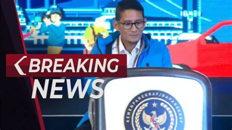 Breaking News Menparekraf Sandiaga Uno Bahas Isu Wisata Mudik Lebaran