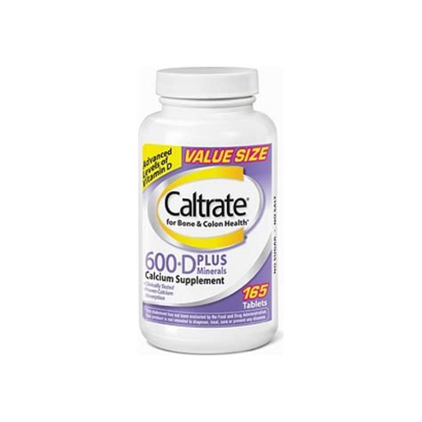 Caltrate Calcium And Vitamin D Plus Minerals 600 D Tablets 165 Ea Pharmapacks