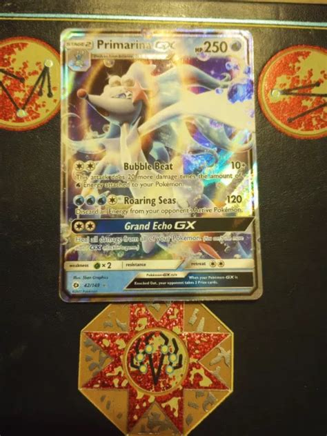 PokÉmon Tcg Primarina Gx Sun And Moon Base Set 42 149 Holo Ultra Rare Eur