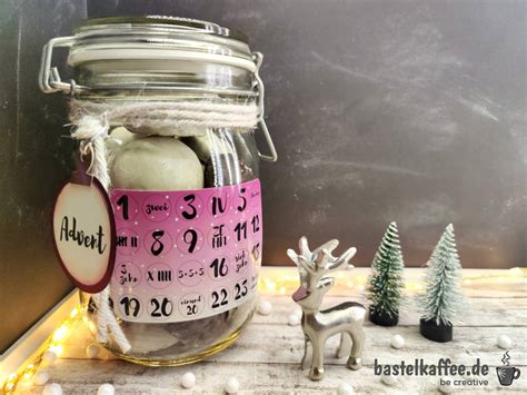 DIY Adventskalender Im Glas Mit Digi Stamps Zahlen