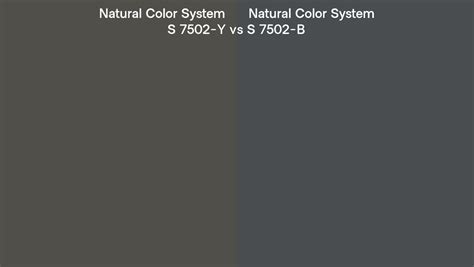 Natural Color System S 7502 Y Vs S 7502 B Side By Side Comparison