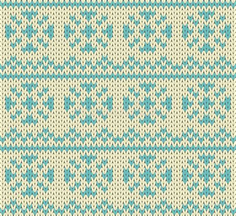 Knitted Seamless Winter Pattern With Snowflakes Stock Vector