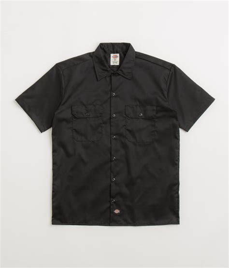 Dickies Short Sleeve Work Shirt Black Black Flatspot