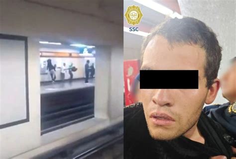 Metro De La Cdmx Hombre Apu Ala A Cuatro Personas