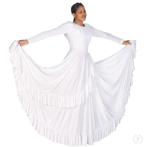 Eurotard Ruffle Long Sleeve Praise Dress Praise Dress Praise Dance