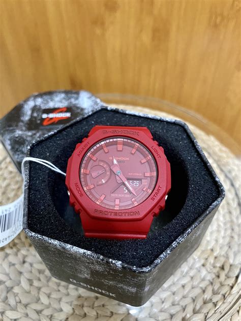 [bnib Instock] Casio G Shock Authentic Analog And Digital Watch Ga 2100 4adr Red Tmj Mobile