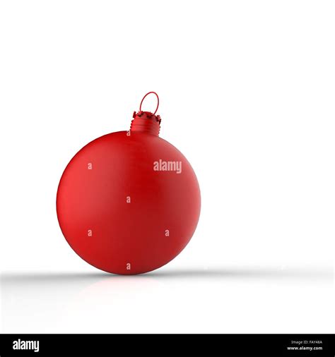 Empty 3d Christmas Ornament On White Background Stock Photo Alamy