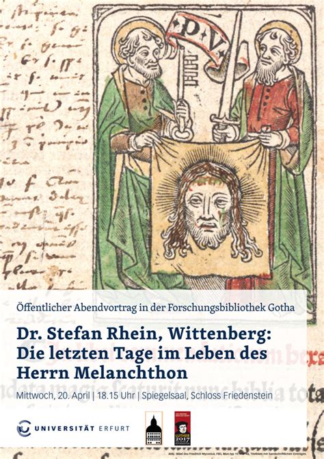 Ffentlicher Vortrag Zu Philipp Melanchthon An Der Forschungsbibliothek