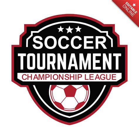 Soccer Tournament Championship Sports Logo Design Template Free