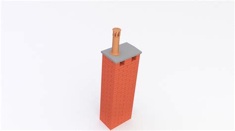 Brick Chimney Square D Model Max Ds Blend C D Fbx Ma Lxo