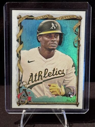 Esteury Ruiz 2023 Allen Ginter Hotbox Foil SP Rookie 112 Athletics