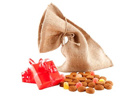 Typical Dutch Celebration Sinterklaas Isolated Zak Food Baked Png