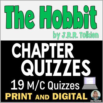 The Hobbit Chapter Quizzes Print Digital Quick Comprehension