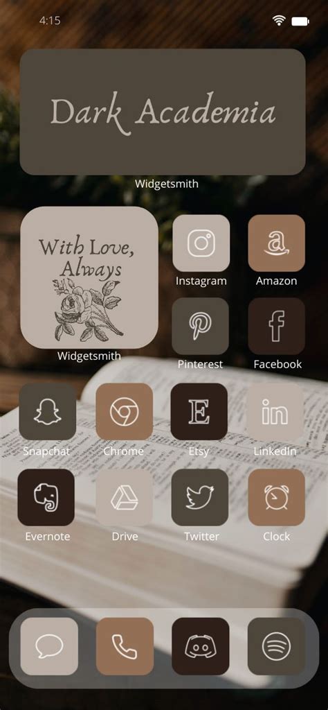 Ios 17 Dark Academia Aesthetic 1200 App Icons Pack Laconicearthlingshop