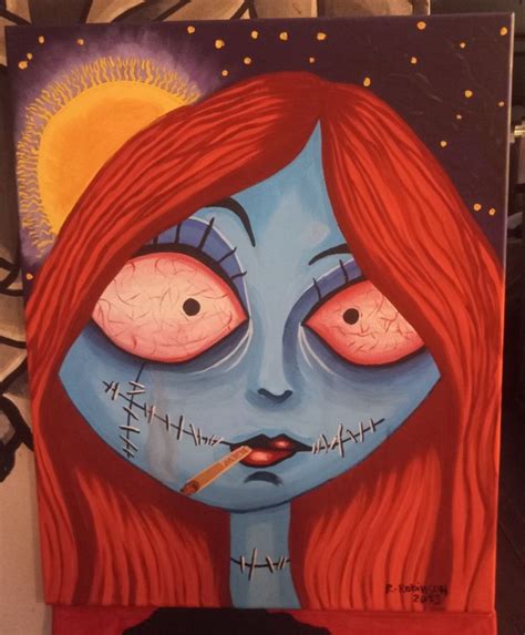 Painting Of Sally From Nightmare Before Christmas Done By Robby Rotten