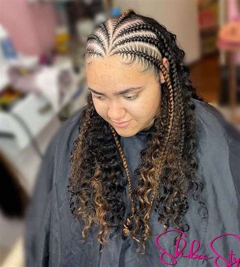 40 Beautiful Half Cornrows Half Curls Hairstyles 2024 Claraito S Blog