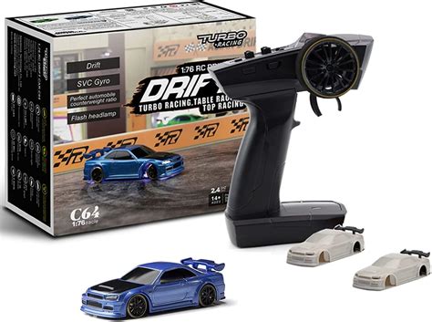 Amazon.com: CALLPHA Turbo Racing - Coche RC Drift a escala 1:76 con ...